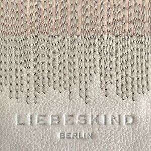 Liebeskind Berlin Powder Pink Gray 13” Laptop Sleeve leather snake embossing